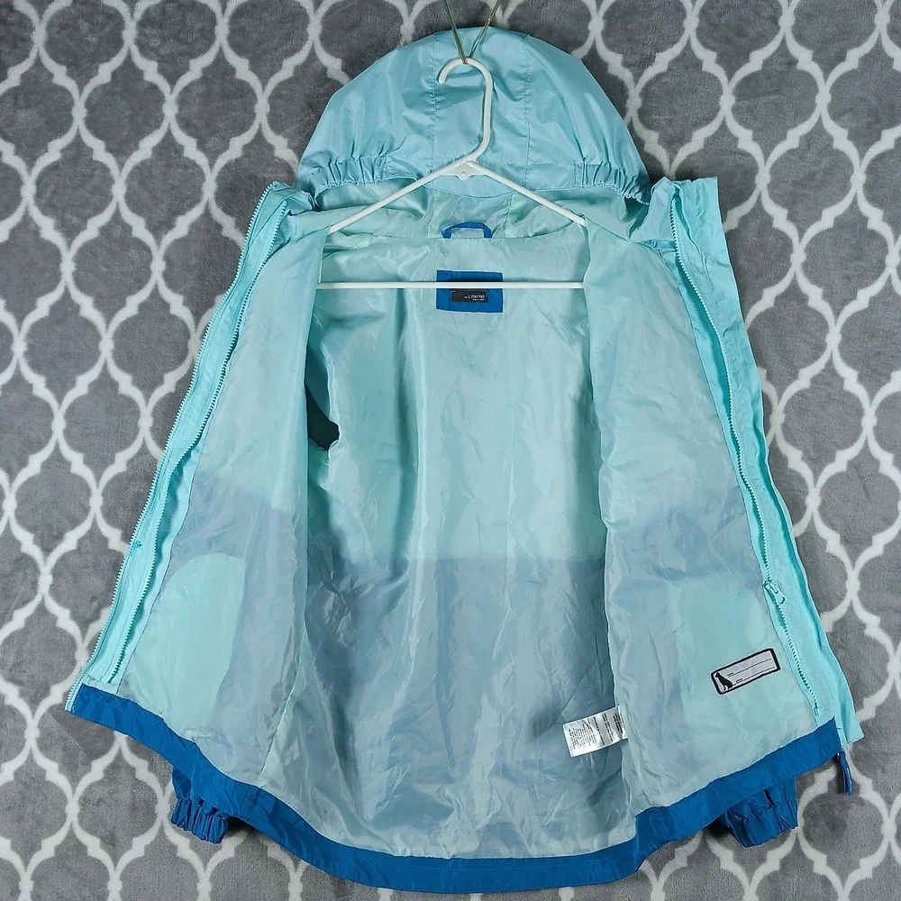 Eddie Bauer Jacket Girls Size 12-14 Blue 3 In 1 Lone Peak Hooded Fleece Lined